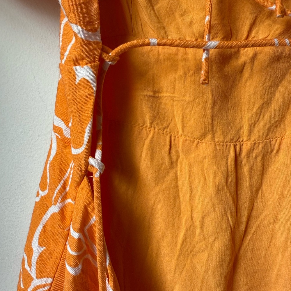 Astr Orange Floral Puff-Sleeve Mini Dress - Picture 4 of 5